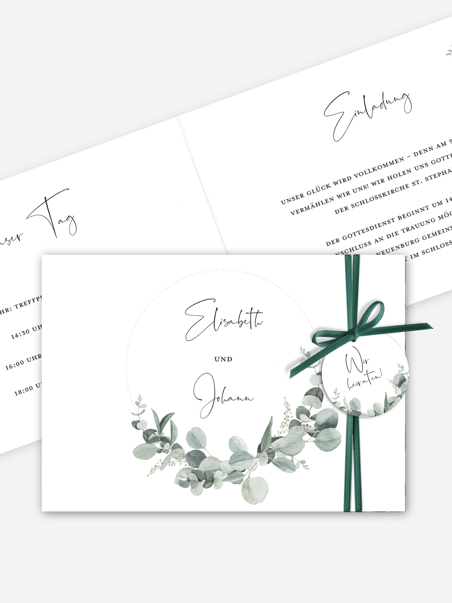 Hochzeitseinladung Eucalyptus Love