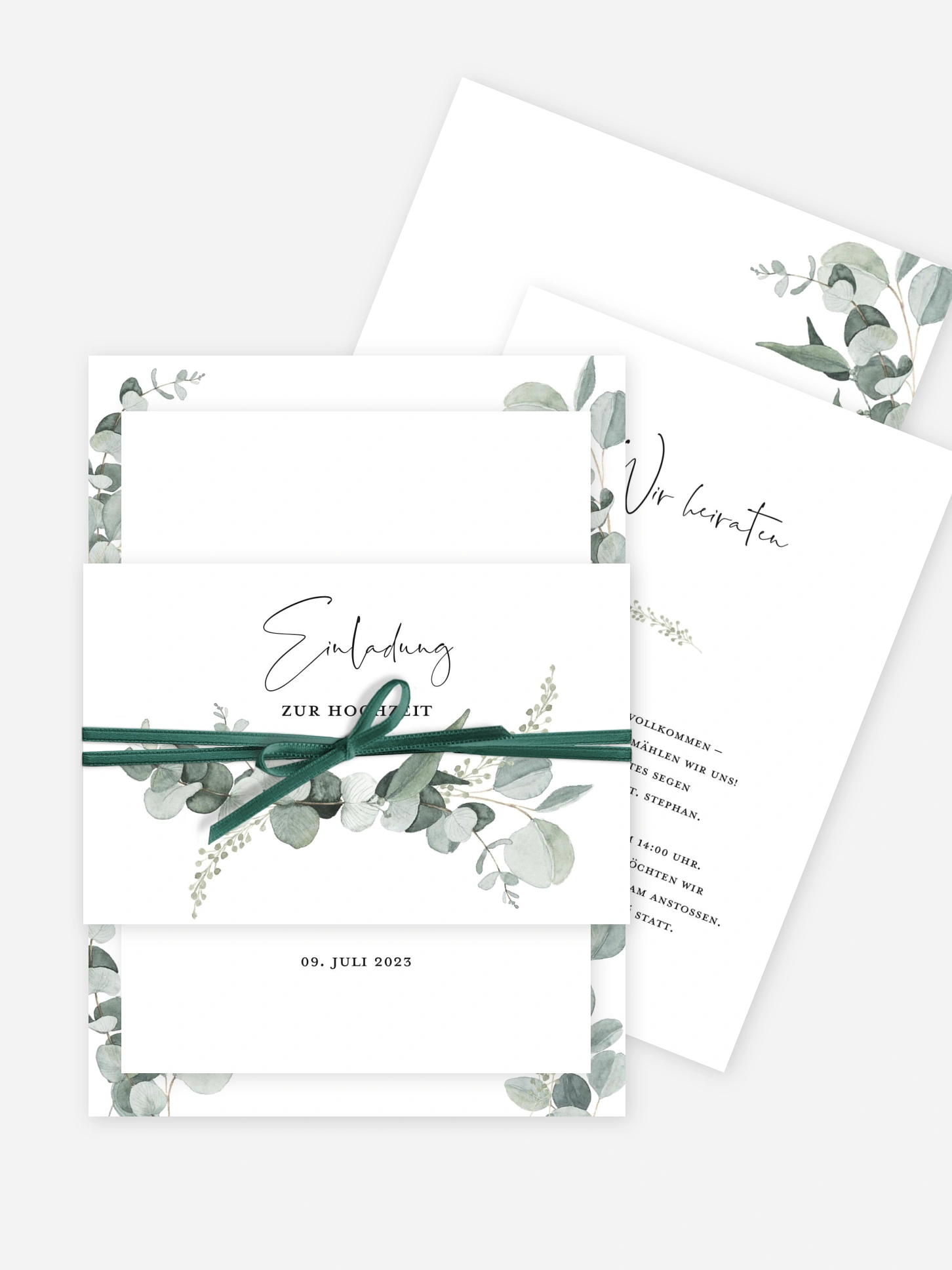 Hochzeitseinladung Eucalyptus Love