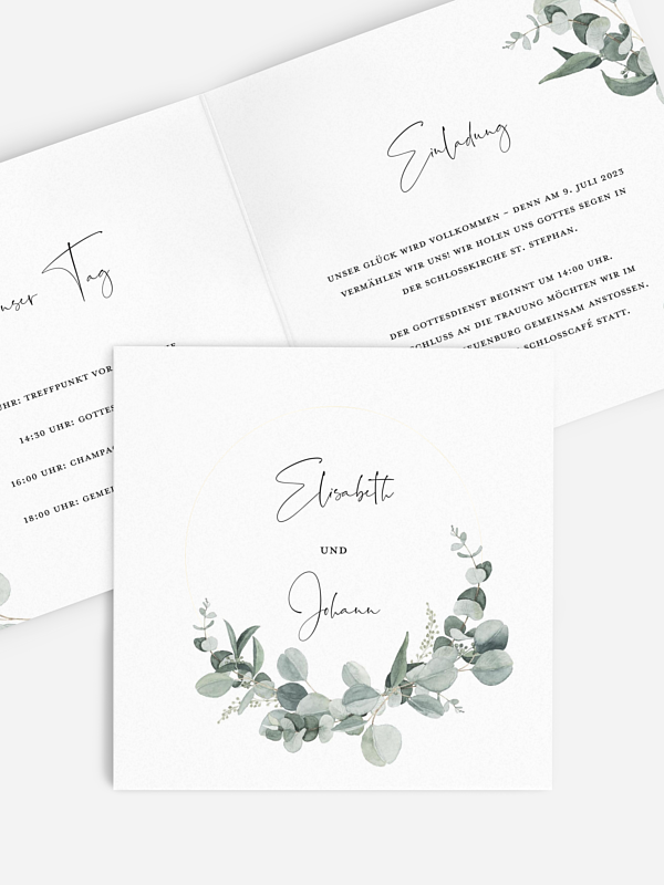 Hochzeitseinladung Eucalyptus Love