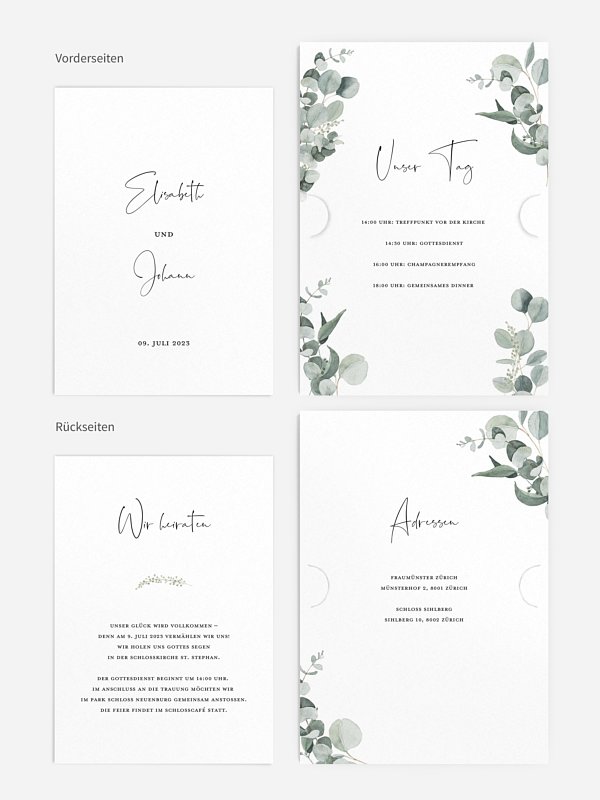 Hochzeitseinladung Eucalyptus Love