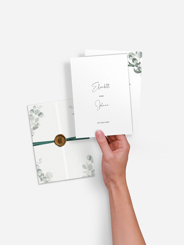 Hochzeitseinladung Eucalyptus Love
