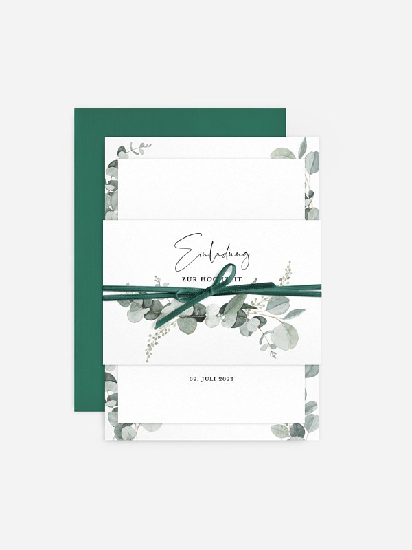 Hochzeitseinladung Eucalyptus Love