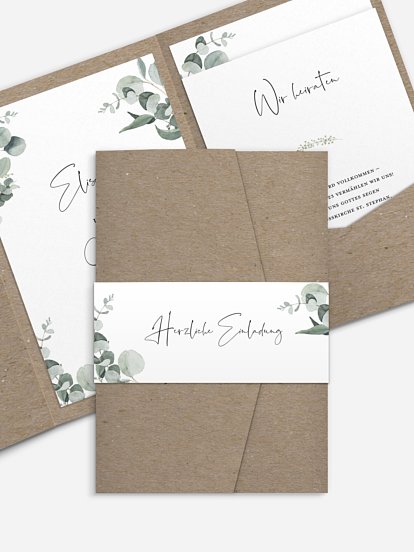 Hochzeitseinladung Eucalyptus Love