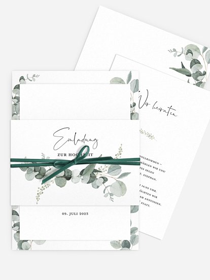 Hochzeitseinladung Eucalyptus Love