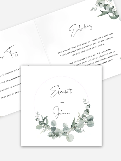 Hochzeitseinladung Eucalyptus Love