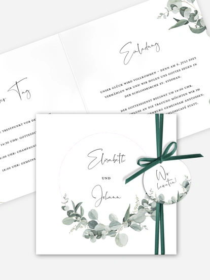 Hochzeitseinladung Eucalyptus Love