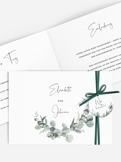 Hochzeitseinladung Eucalyptus Love