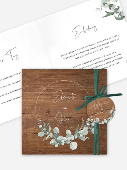 Hochzeitseinladung Eucalyptus Love