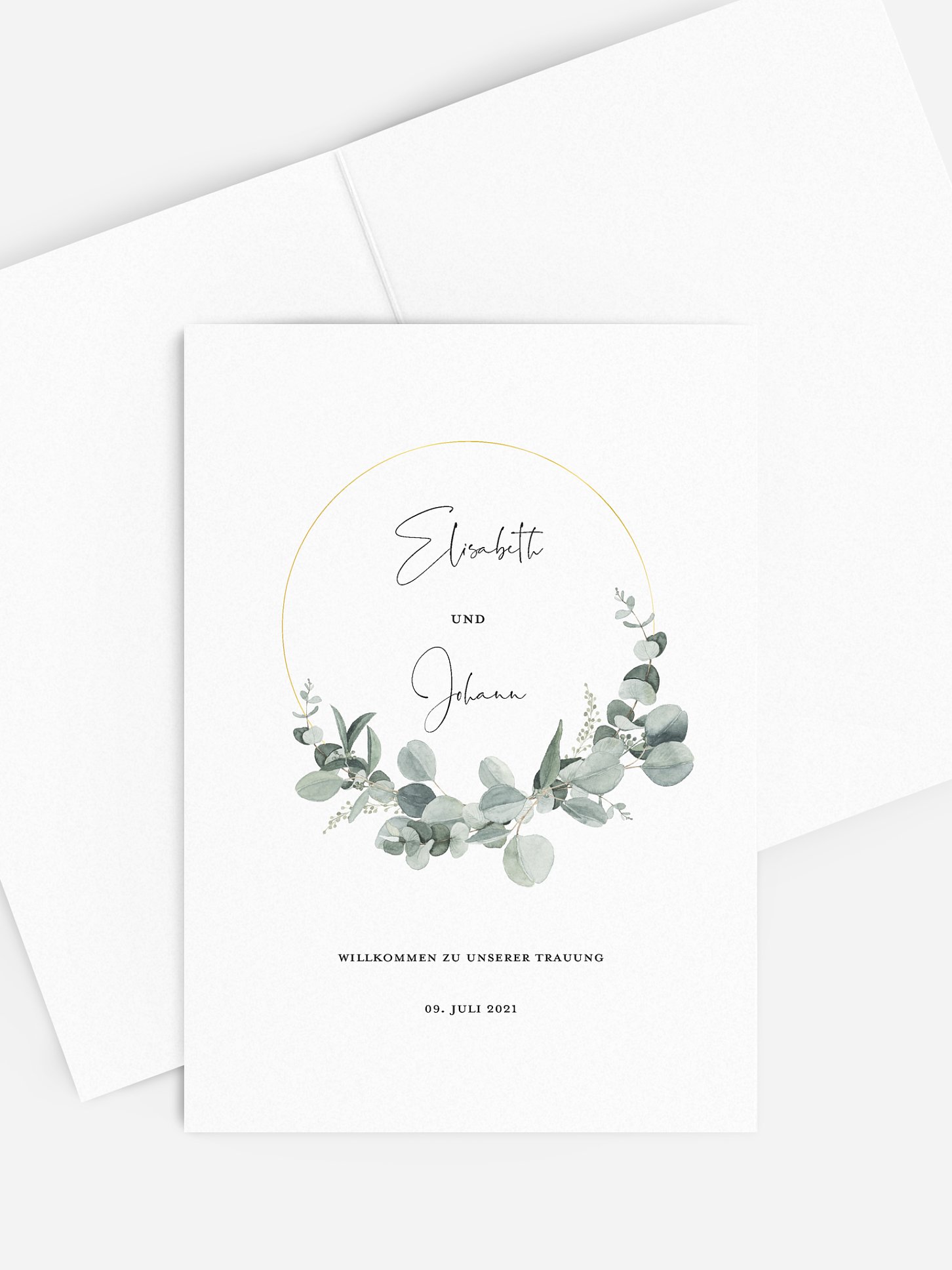 Kirchenheft Hochzeit Eucalyptus Love
