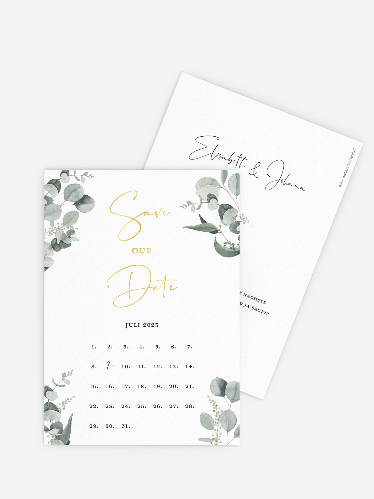Save-the-Date Karte Eucalyptus Love