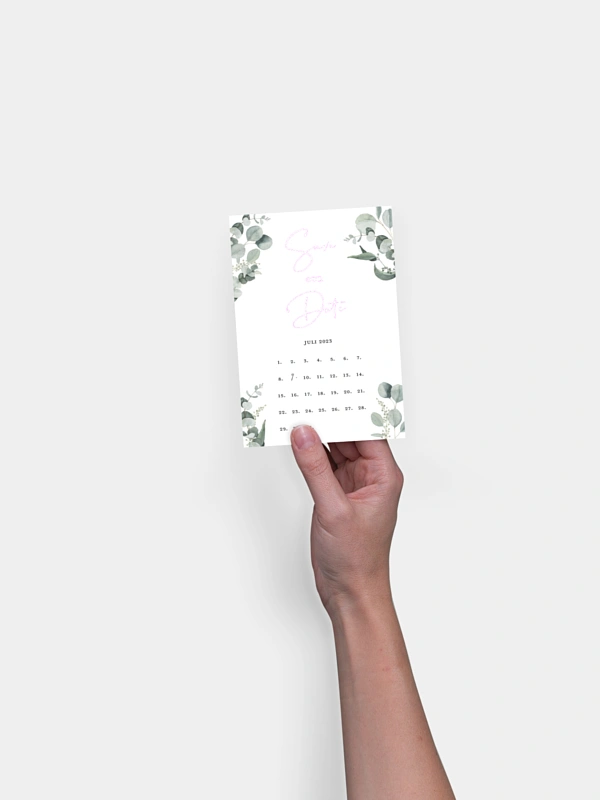Save-the-Date Karte Eucalyptus Love