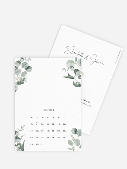 Save-the-Date Karte Eucalyptus Love