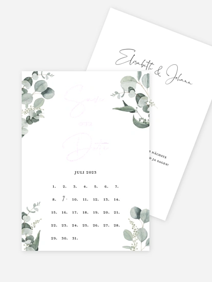 Save-the-Date Karte Eucalyptus Love