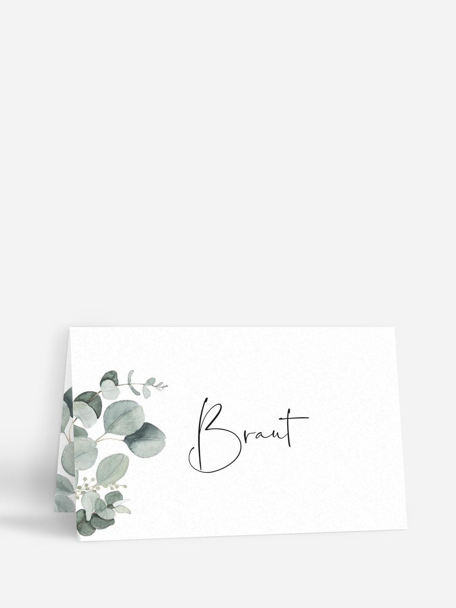 Tischkarte Hochzeit Eucalyptus Love