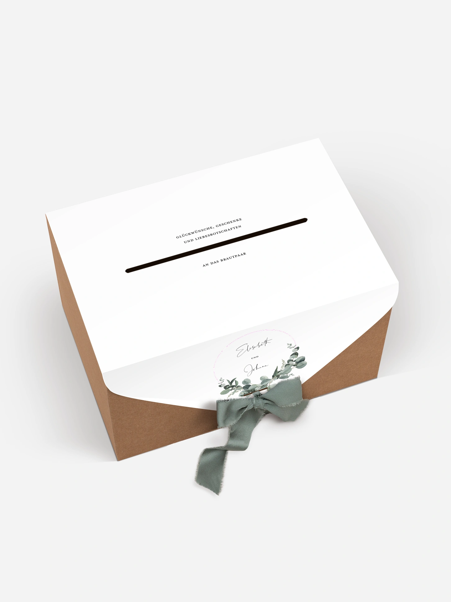 Kartenbox Hochzeit Eucalyptus Love