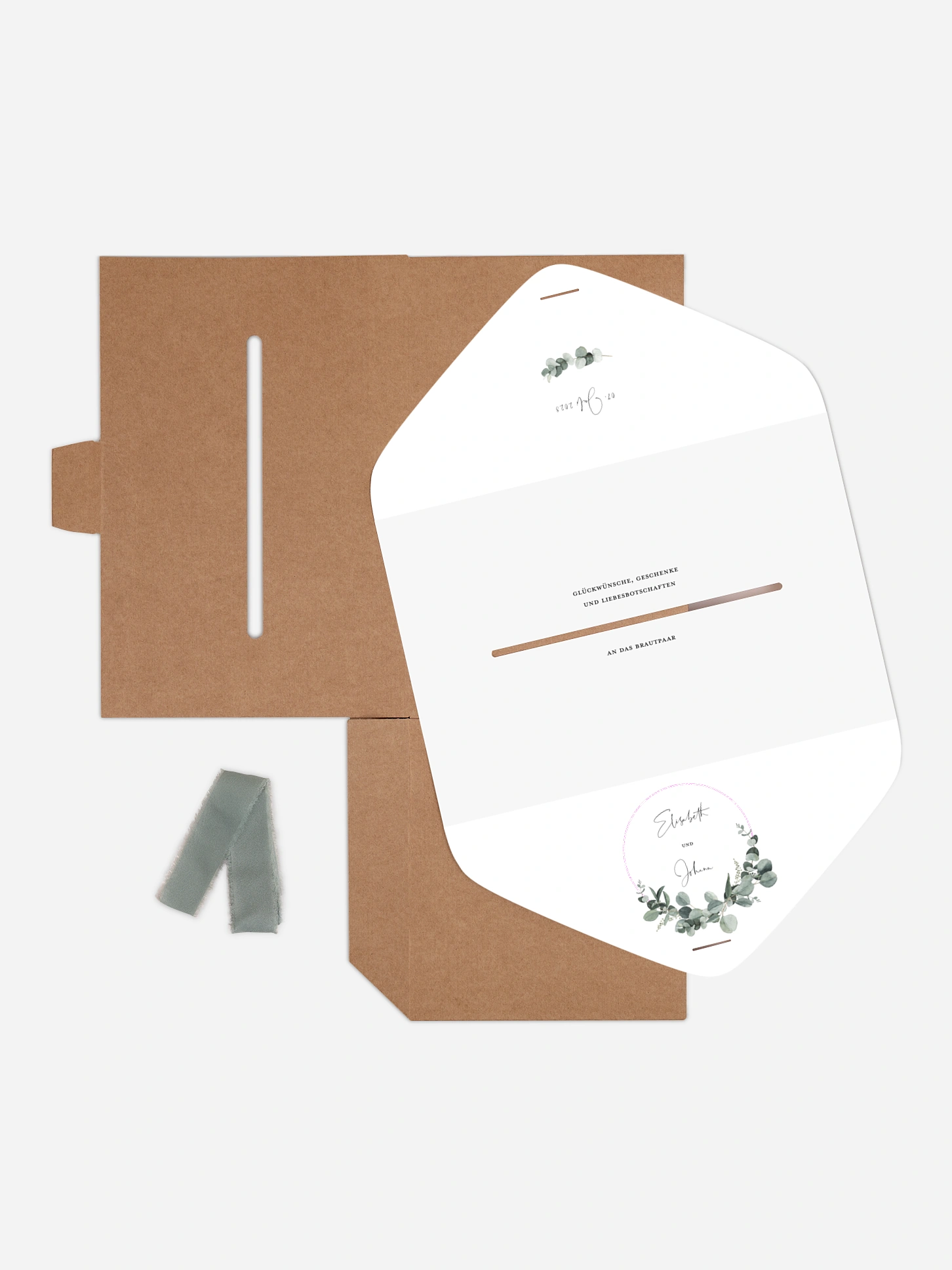Kartenbox Hochzeit Eucalyptus Love
