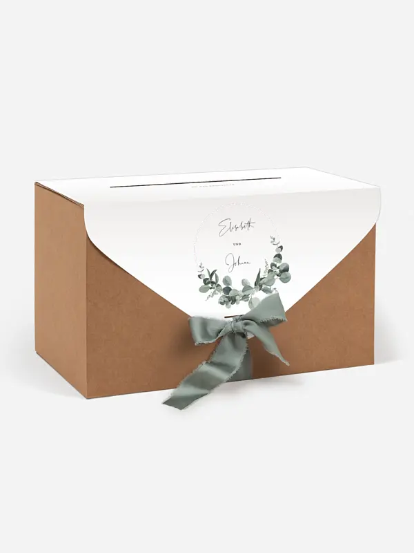 Kartenbox Hochzeit Eucalyptus Love