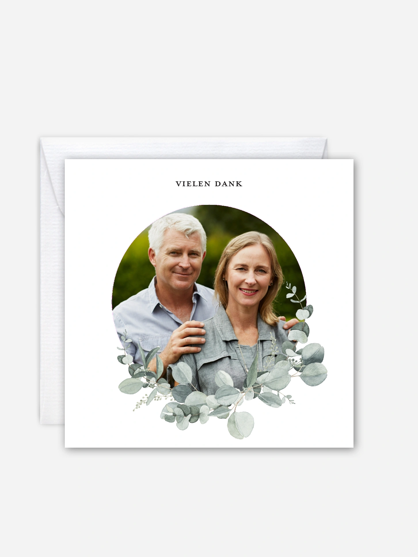 Danksagung zur Silberhochzeit Eucalyptus Love