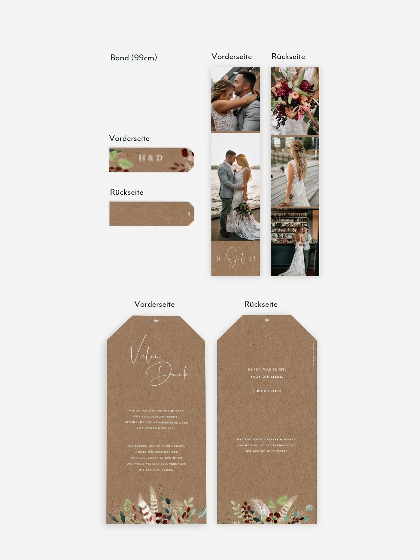 Dankeskarte Hochzeit Lovely Tree