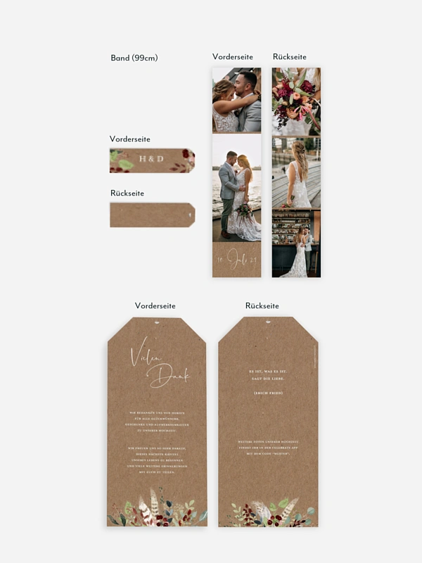 Dankeskarte Hochzeit Lovely Tree