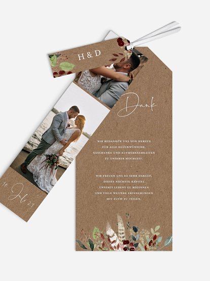 Dankeskarte Hochzeit Lovely Tree