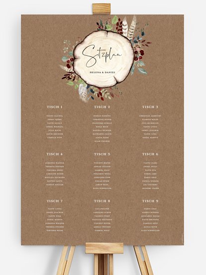 Sitzplan Plakat Lovely Tree