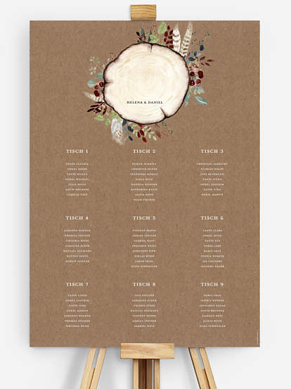 Sitzplan Plakat Lovely Tree