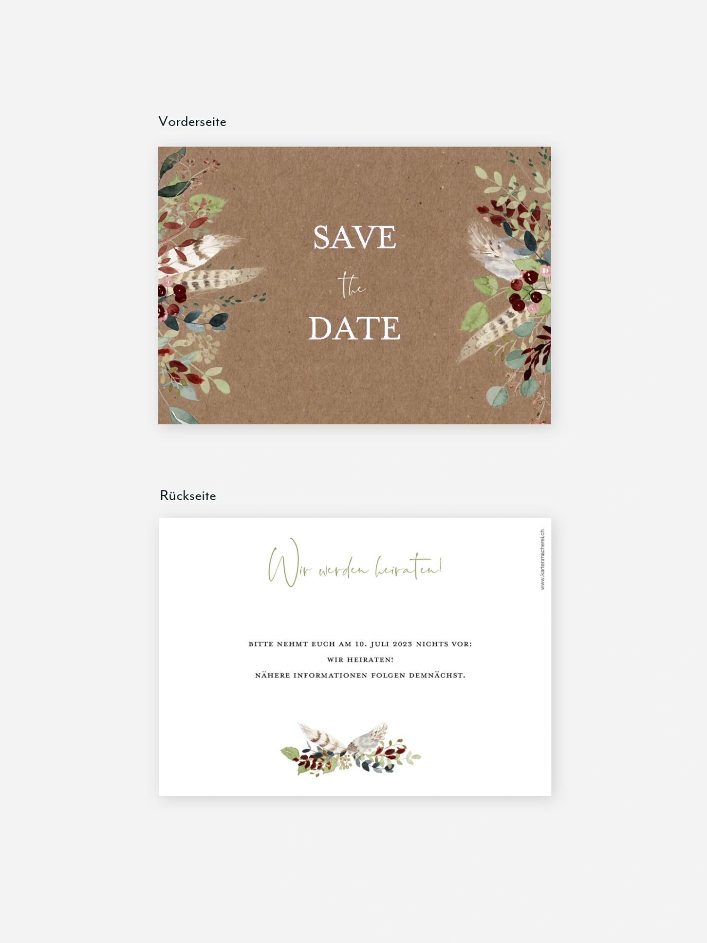 Save-the-Date Karte Lovely Tree