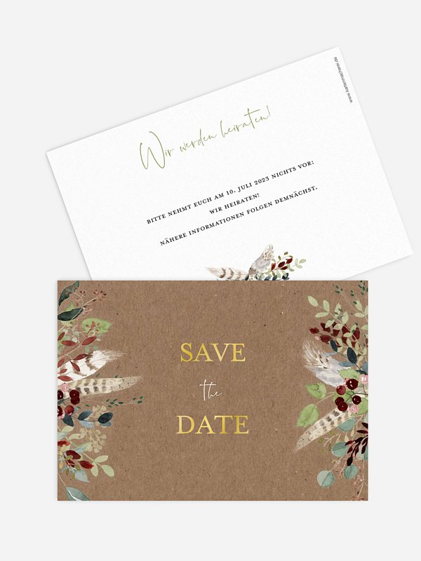 Save The Date Karte Lovely Tree