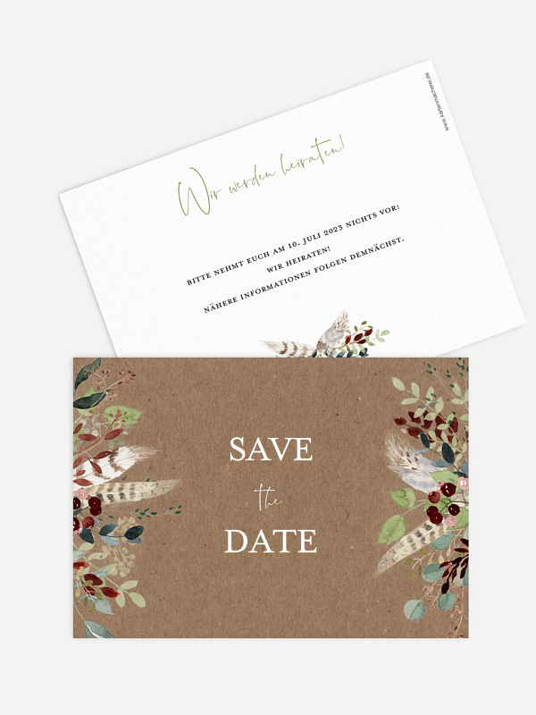 Save-the-Date Karte Lovely Tree