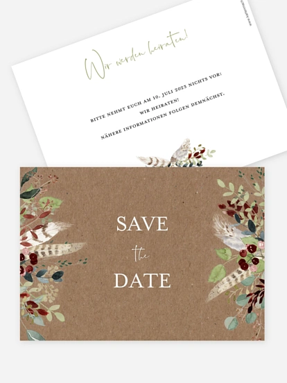Save-the-Date Karte Lovely Tree