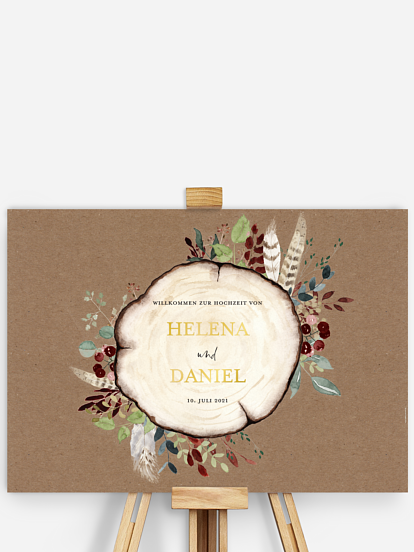 Willkommensschild Lovely Tree