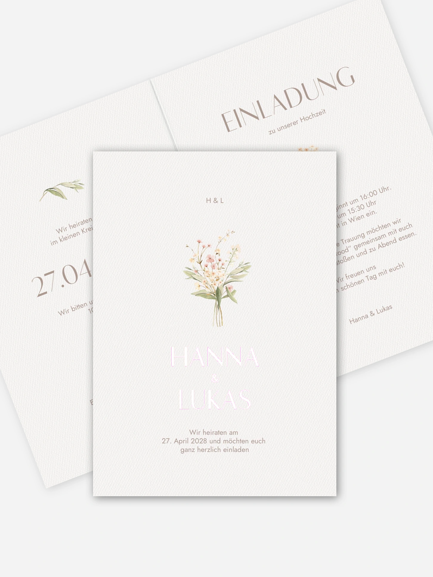 Hochzeitseinladung Zarte Eleganz