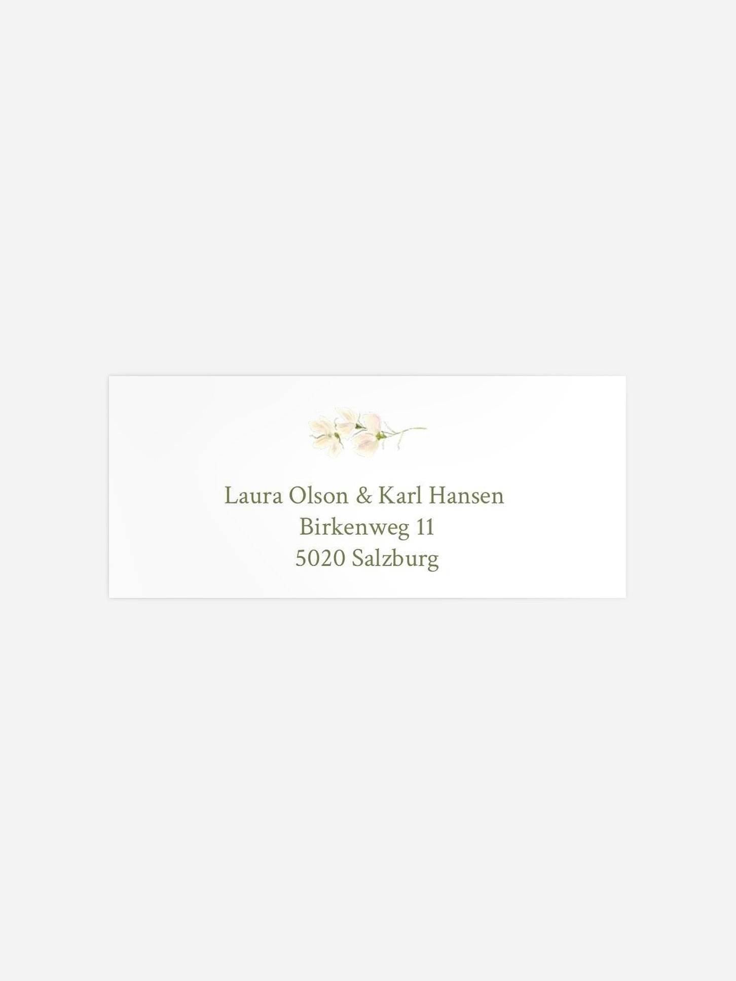 Absenderaufkleber Hochzeit Floral Charm