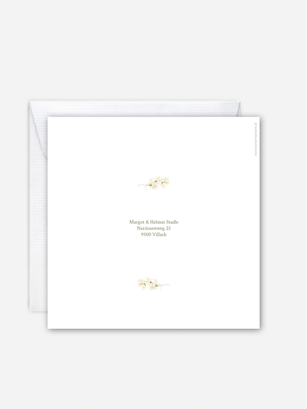 Einladung zur Goldenen Hochzeit Floral Charm