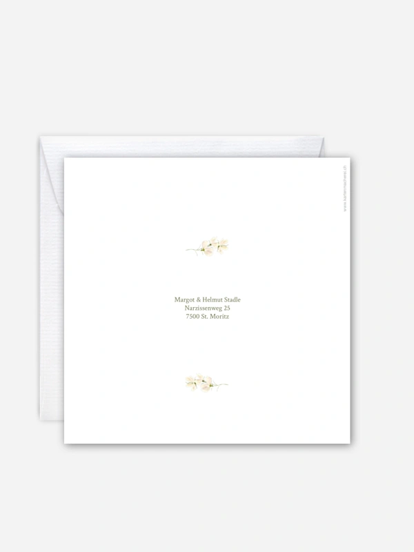 Einladung zur Goldenen Hochzeit Floral Charm
