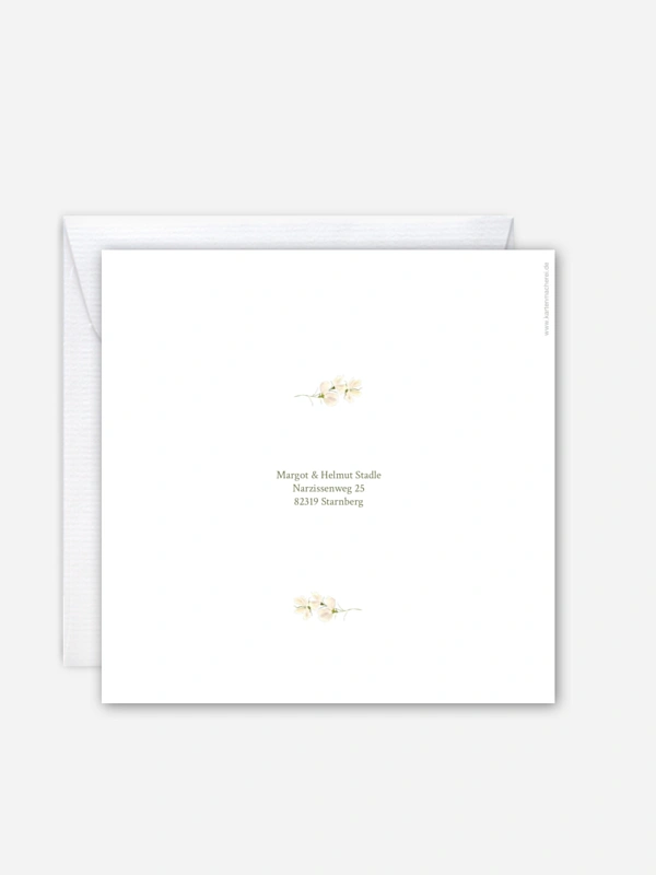 Einladung zur Goldenen Hochzeit Floral Charm