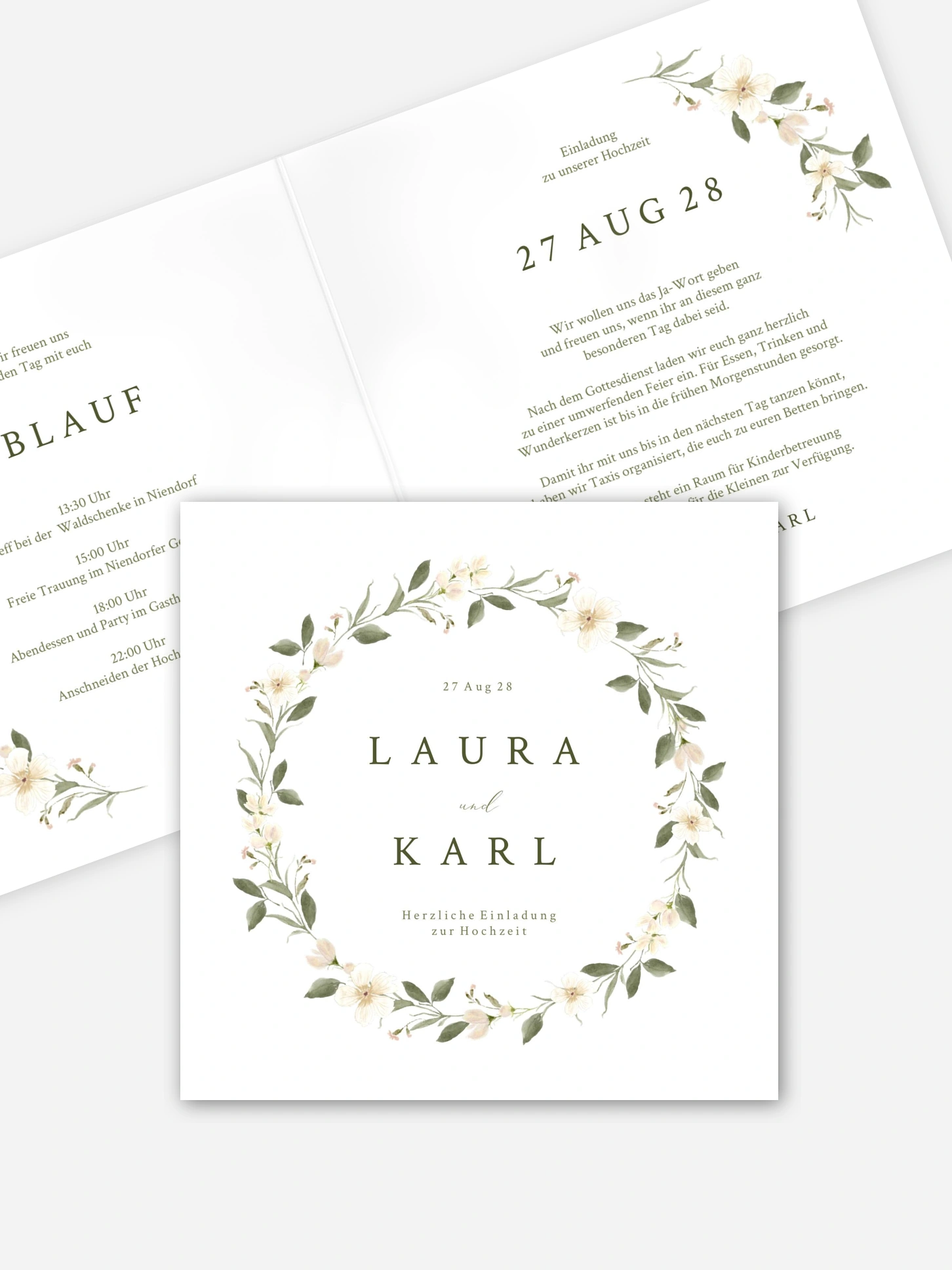 Hochzeitseinladung Floral Charm