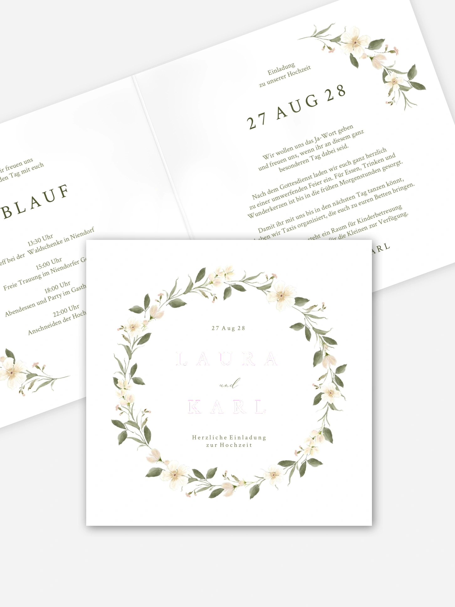Hochzeitseinladung Floral Charm