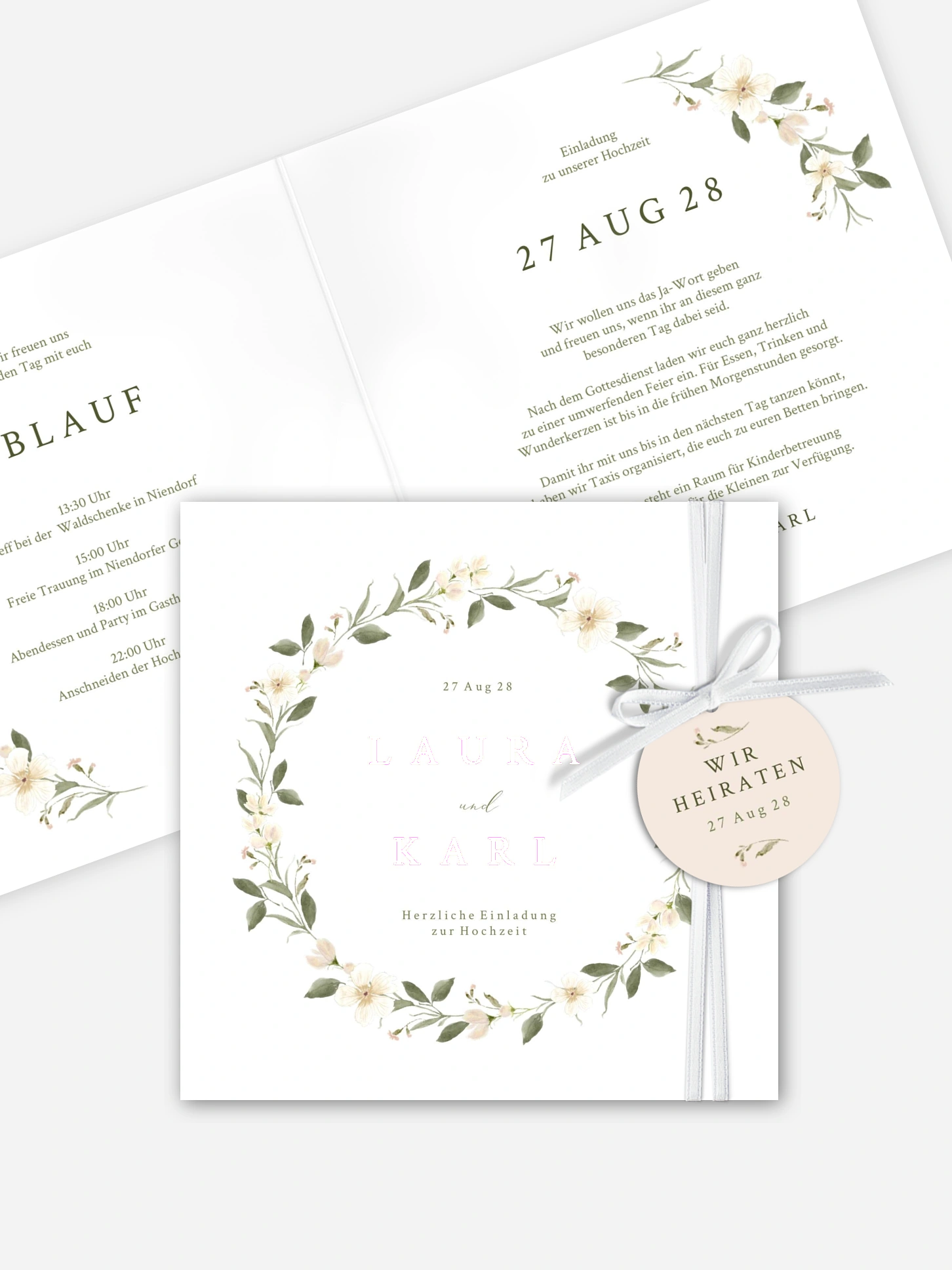 Hochzeitseinladung Floral Charm