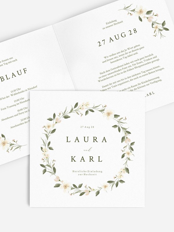 Hochzeitseinladung Floral Charm