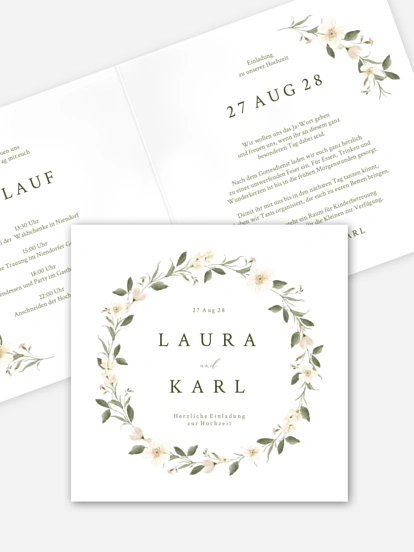 Hochzeitseinladung Floral Charm