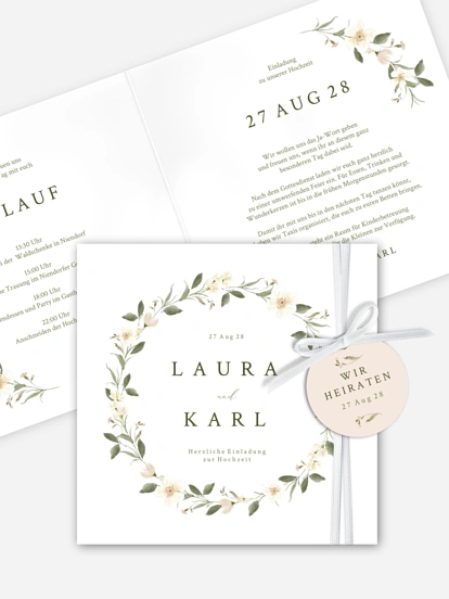 Hochzeitseinladung Floral Charm