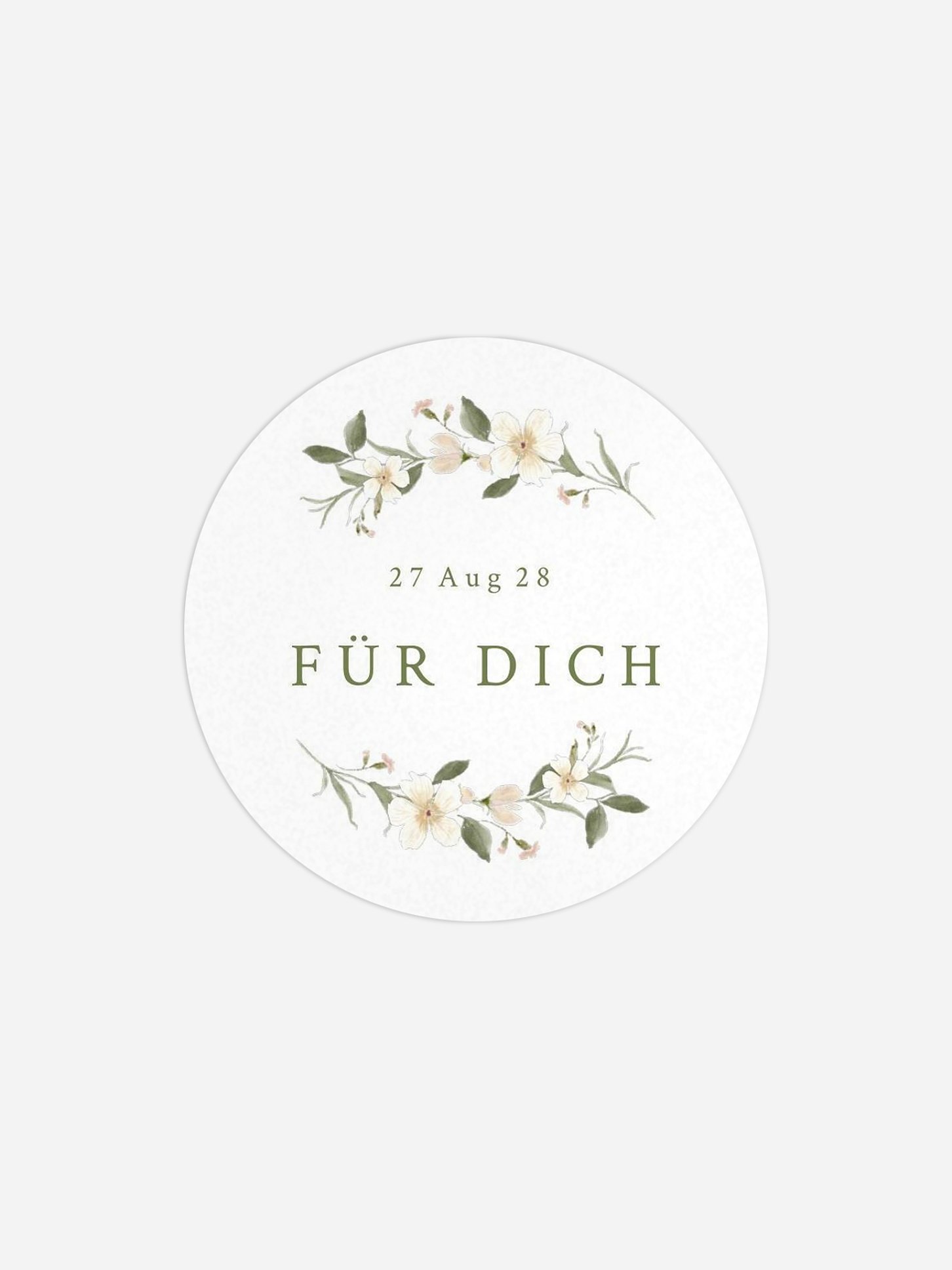 Geschenkaufkleber Hochzeit Floral Charm