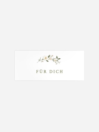 Geschenkaufkleber Hochzeit Floral Charm