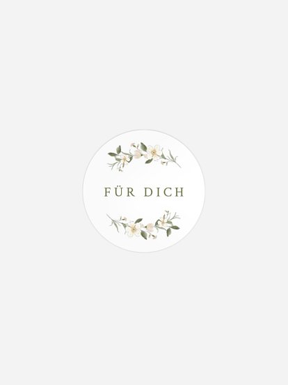 Geschenkaufkleber Hochzeit Floral Charm