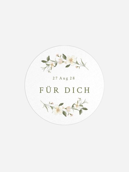 Geschenkaufkleber Hochzeit Floral Charm