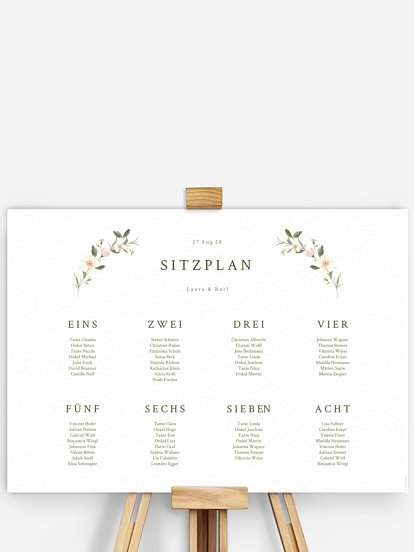 Sitzplan Plakat Floral Charm