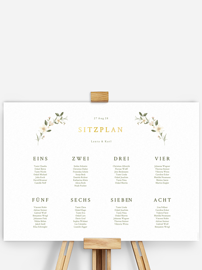 Sitzplan Plakat Floral Charm