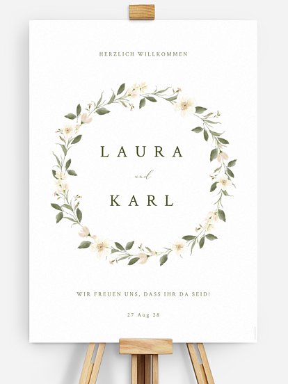 Willkommensschild Floral Charm